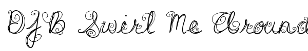 DJB Swirl Me Around font preview